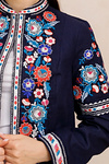 Dark blue jacket with embroidery Blossom